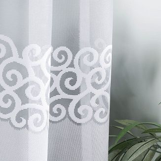 Firanka żakardowa gotowa na żabki DANIELA 300x130 biała