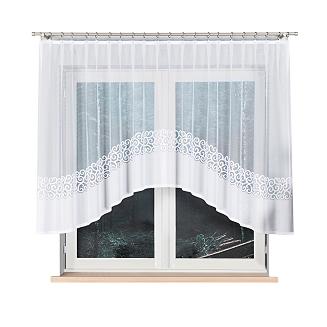 Firanka żakardowa gotowa na żabki DANIELA 300x130 biała