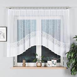 Firanka żakardowa gotowa na żabki DANIELA 300x130 biała