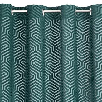 Zasłona gotowa na przelotkach ZAS 140x250 Pierre Cardin Eurofirany turkusowy