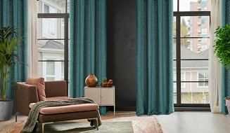 Zasłona gotowa na przelotkach ZAS 140x250 Pierre Cardin Eurofirany turkusowy