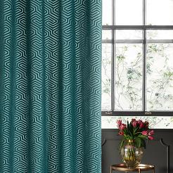 Zasłona gotowa na przelotkach ZAS 140x250 Pierre Cardin Eurofirany turkusowy