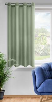 Zasłona gotowa na przelotkach RITA 140x175 Eurofirany oliwkowy