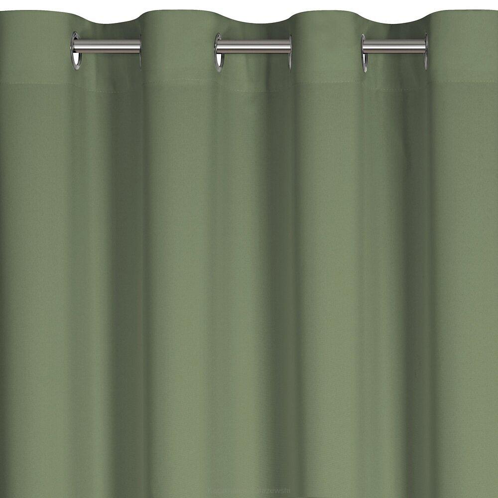 Zasłona gotowa na przelotkach RITA 140x175 Eurofirany oliwkowy
