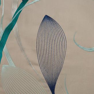 Pościel haftowana HAFT1 160x200 Eurofirany liście beżowa