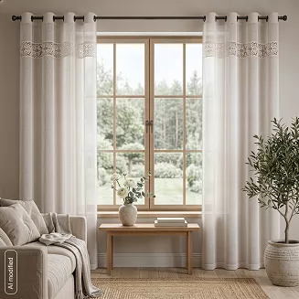 Firana gotowa na przelotkach CATLIN 140x250 Eurofirany naturalny