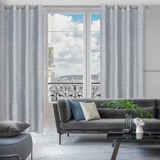 Zasłona gotowa na przelotkach MEGAN 140x250 Eurofirany szary