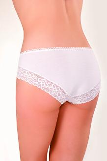 Figi damskie z koronkowymi wstawkami Arietta białe