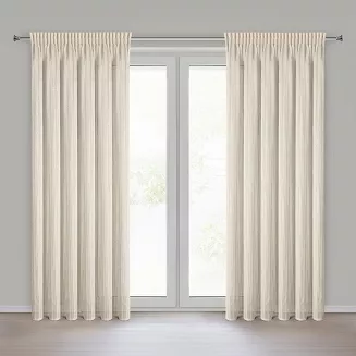 Zasłona gotowa na taśmie PATRICIA 140x270 Eurofirany naturalny