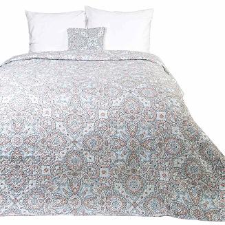 Narzuta dekoracyjna Harem 170x210 Darymex biała w ozdobny kolorowy ornamet