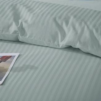 Komplet pościeli adamaszek satyna bawełniana 160x200 szałwiowa