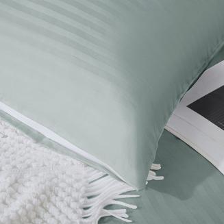 Komplet pościeli adamaszek satyna bawełniana 160x200 szałwiowa