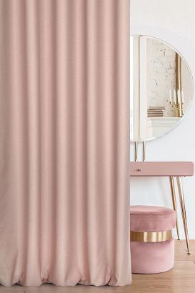 Zasłona gotowa na przelotkach AVINION-3 Terra Collection 140x250 Eurofirany pudrowa