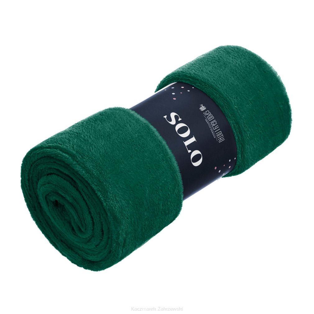 Koc narzuta z mifrofibry Solo 130x170 zielony