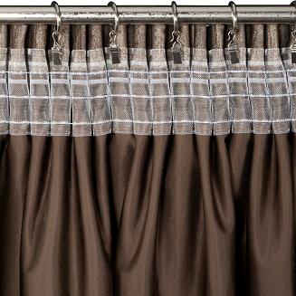 Zasłona gotowa na taśmie ESTEL 140x270 Eurofirany brązowy