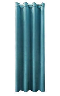 Zasłona gotowa na przelotkach MELANIA 140x250 Eurofirany ciemnoturkusowa