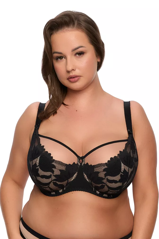 Biustonosz Semi-Soft Keto MAXI 1134 półusztywniany czarny