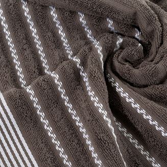 Ręcznik bawełniany LEO 70x140 Design91 ciemnobrązowy