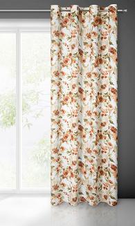 Zasłona gotowa na przelotkach MILA 140x250 Eurofirany biały/rudy