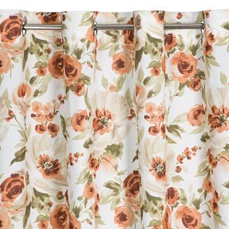 Zasłona gotowa na przelotkach MILA 140x250 Eurofirany biały/rudy