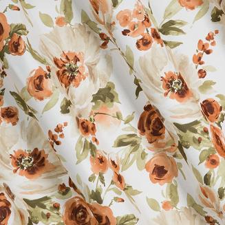 Zasłona gotowa na przelotkach MILA 140x250 Eurofirany biały/rudy