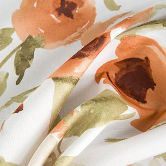 Zasłona gotowa na przelotkach MILA 140x250 Eurofirany biały/rudy