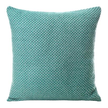 Poszewka dekoracyjna AKRYL 45x45 Eurofirany miętowa biała w drobny wzorek