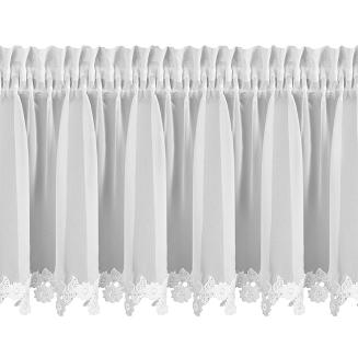 Firana gotowa na taśmie LILI 130x50 Eurofirany biały