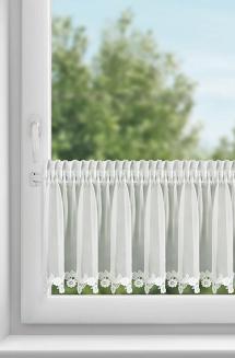 Firana gotowa na taśmie LILI 130x50 Eurofirany biały