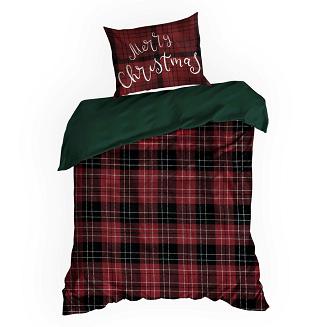 Komplet pościeli świąteczny POS 140x200 Eurofirany bordowy