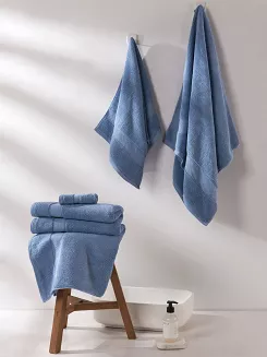 Ręcznik bawełniany Leo 100x150 niebieski