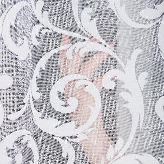 Firanka żakardowa gotowa na żabki LEOKADIA 350x135 biała