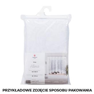 Firanka żakardowa gotowa na żabki LEOKADIA 350x135 biała