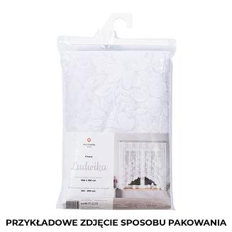 Firanka żakardowa gotowa na żabki LUDWIKA 300x180 biała