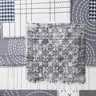 Pościel flanelowa FLANELOVE 140x200 szara biała beżowa patchwork