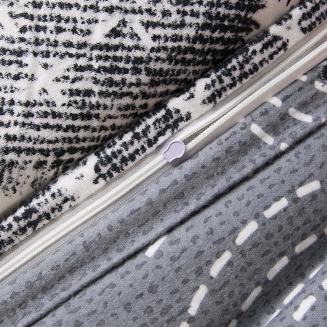 Pościel flanelowa FLANELOVE 140x200 szara biała beżowa patchwork