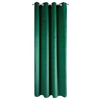 Zasłona gotowa na przelotkach MELANIE 140x250 Eurofirany butelkowy zielony