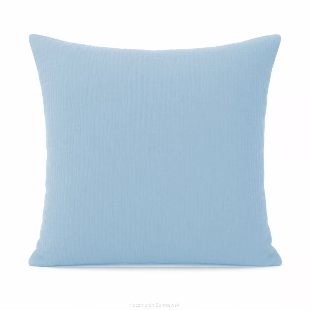 Poszewka muślinowa 40x40 bawełniana jednobarwna baby blue