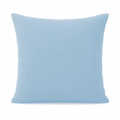 Poszewka muślinowa 40x40 bawełniana jednobarwna baby blue
