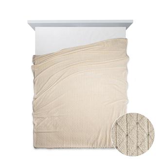 Koc narzuta na łóżko CINDY-4 170x210 beżowy