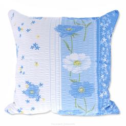 Poszewka z kory 40x40 biała niebieska polne kwiaty