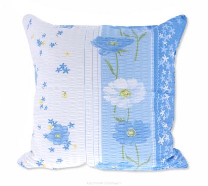 Poszewka z kory 40x40 biała niebieska polne kwiaty