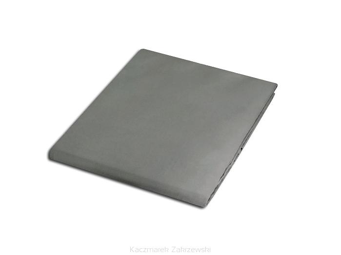 Prześcieradło satyna bawełniana bez gumki 160x220 popielate