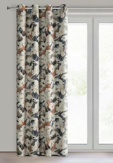 Zasłona gotowa na przelotkach AMBRA 140x250 Eurofirany granatowy