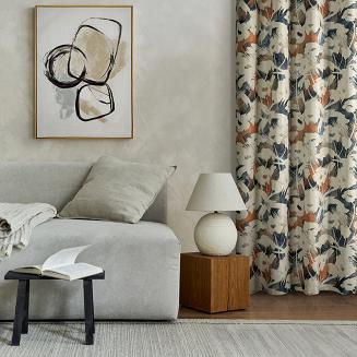 Zasłona gotowa na przelotkach AMBRA 140x250 Eurofirany granatowy