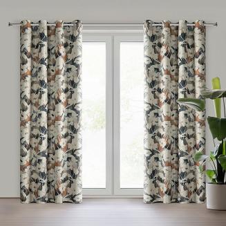 Zasłona gotowa na przelotkach AMBRA 140x250 Eurofirany granatowy