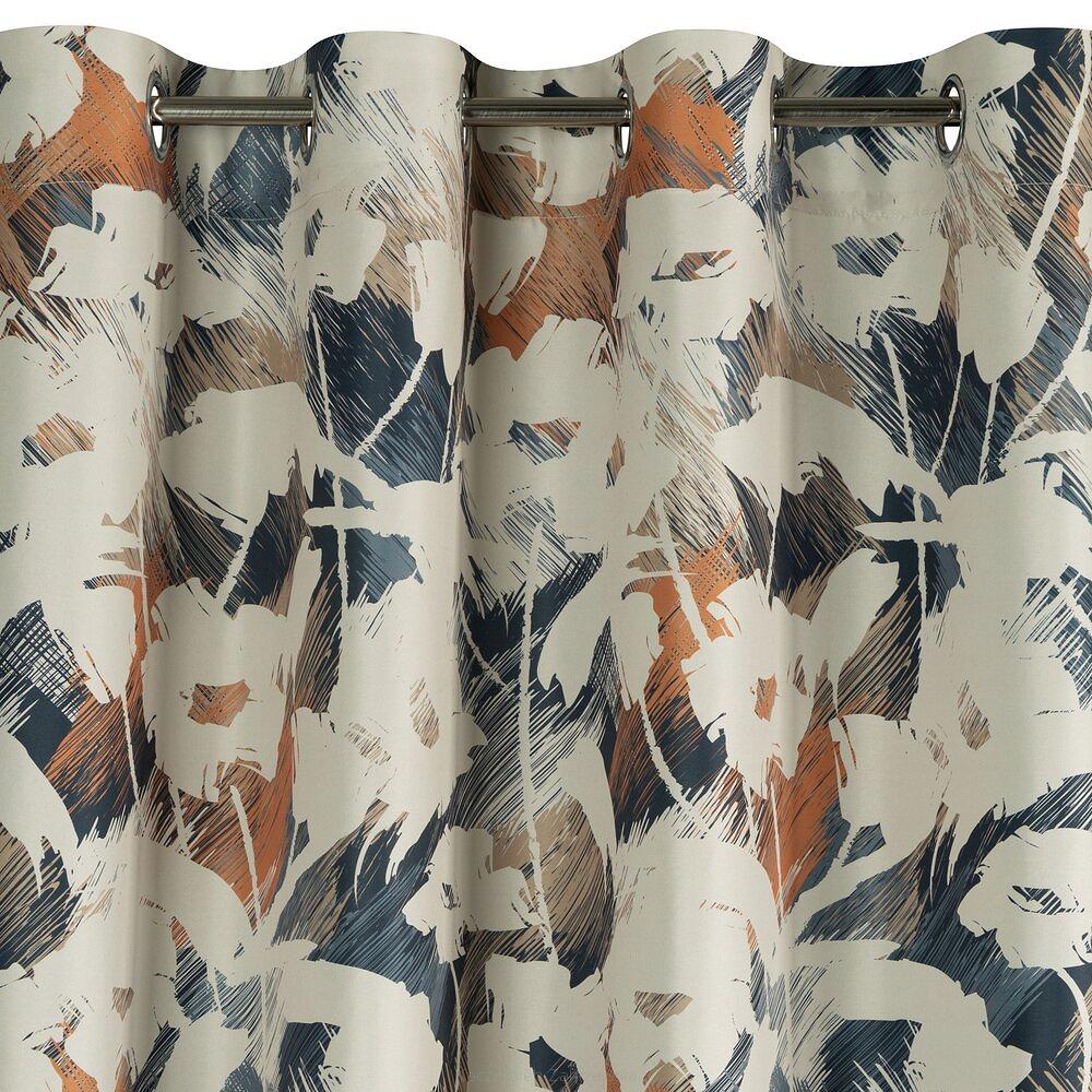 Zasłona gotowa na przelotkach AMBRA 140x250 Eurofirany granatowy