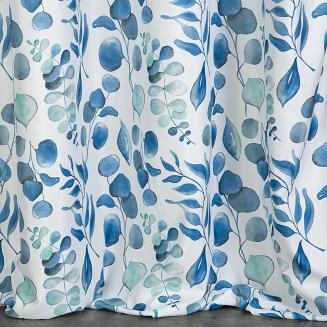 Zasłona gotowa na przelotkach ROSALI 140x250 Eurofirany biały/niebieski