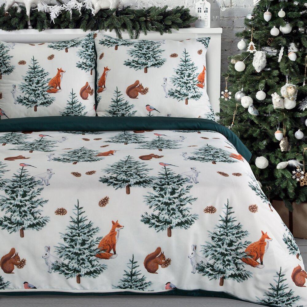 Komplet pościeli świąteczny POS 220x200 Eurofirany biały