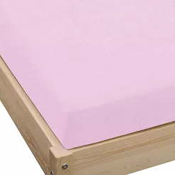 Prześcieradło frotte z gumką 90x200 jasny różowy GRUBE